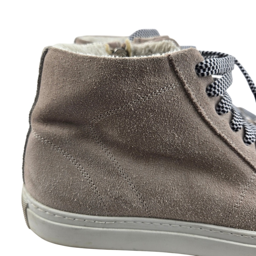 P448 Skate High Top Sneakers Pink Suede Sherpa Lining EU 41 US Women 10.5 - Picture 2 of 15